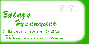 balazs hasenauer business card